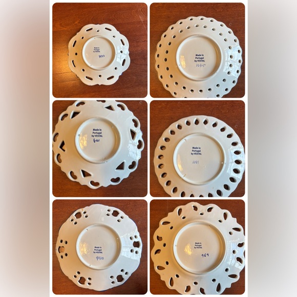 VESTAL Vintage Hand Painted Decorative Plates from Portugal set of 6 numbered - Picture 2 of 9